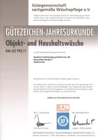Urkunde RAL 992/1
